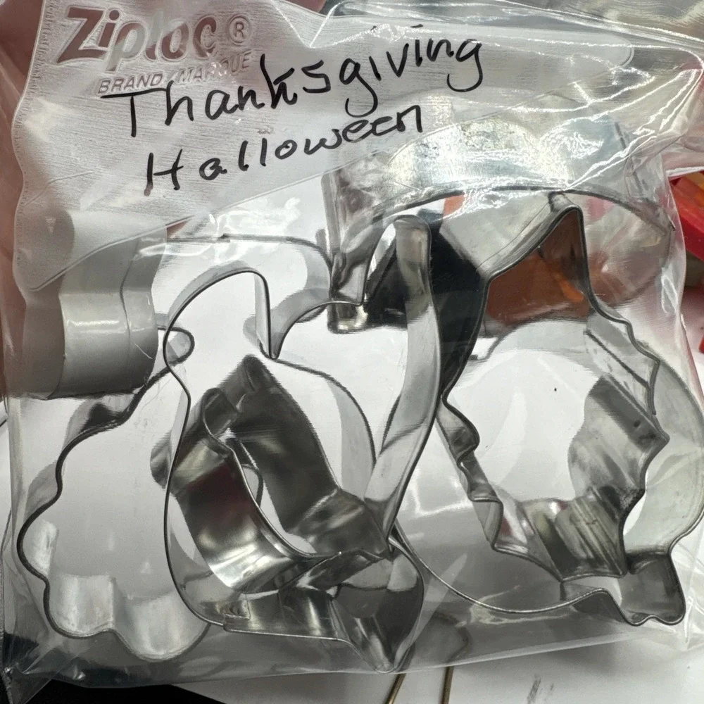 Large Lot of Aluminum Cookie Biscuit Cutters All Occasions Stamps Fondant Scroll